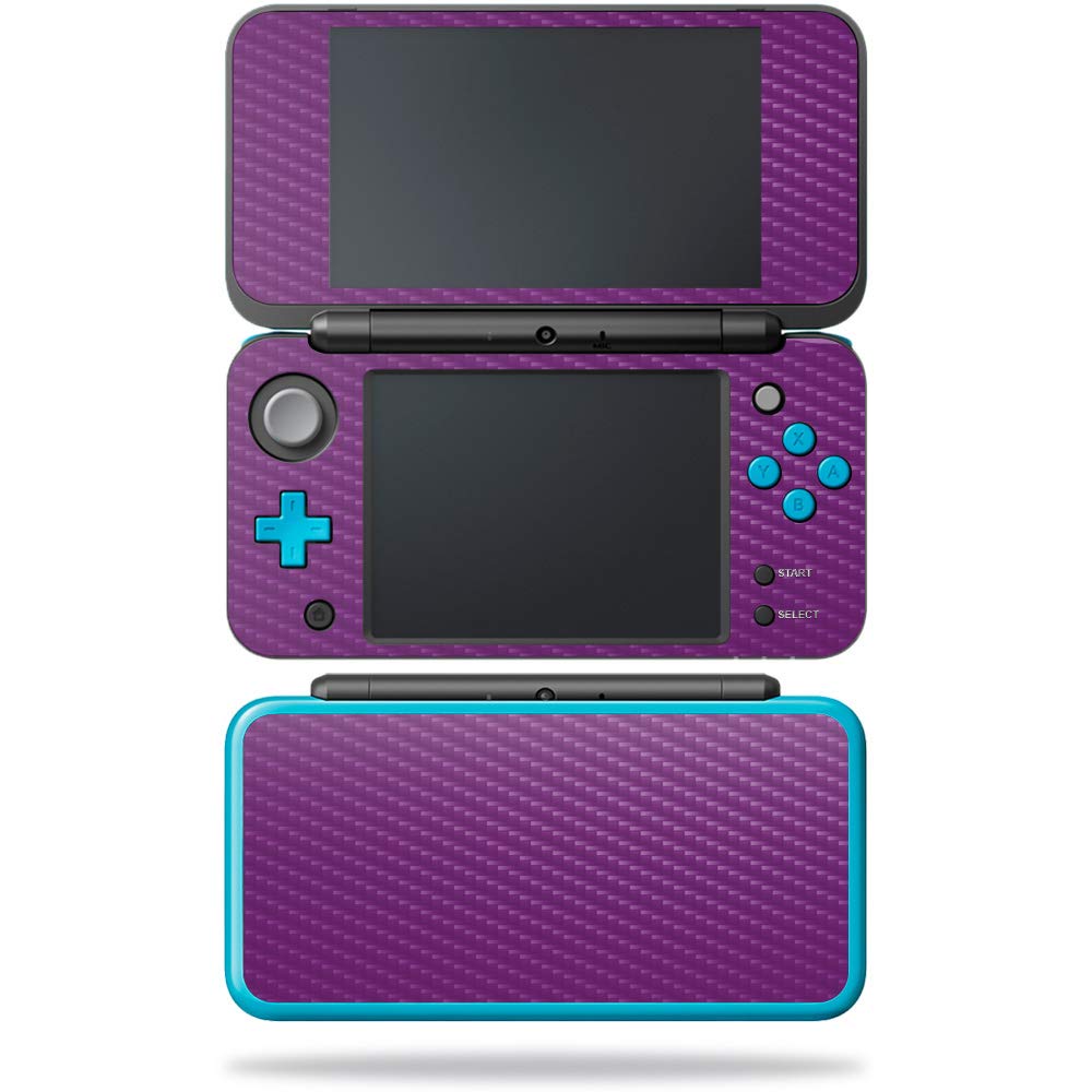 MightySkins Carbon Fiber Skin for Nintendo New 2DS XL - Purple | Protective  Durable Textured Carbon Fiber Finish | Easy to Apply  Remove  and Change Styles | Made in The USA (CF-NI2DSXL-Solid Purple)