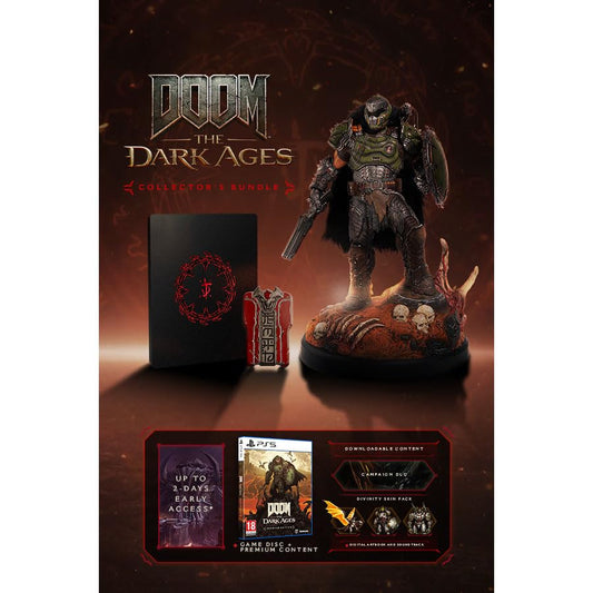 DOOM The Dark Ages Collectors Bundle  PS5 Game with special edition Statue  fine Content and Campaign DLC