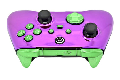 Custom Controllerzz Wireless Controller for Xbox Series X/S & PC - Purple Chrome & Green Chrome Inserts