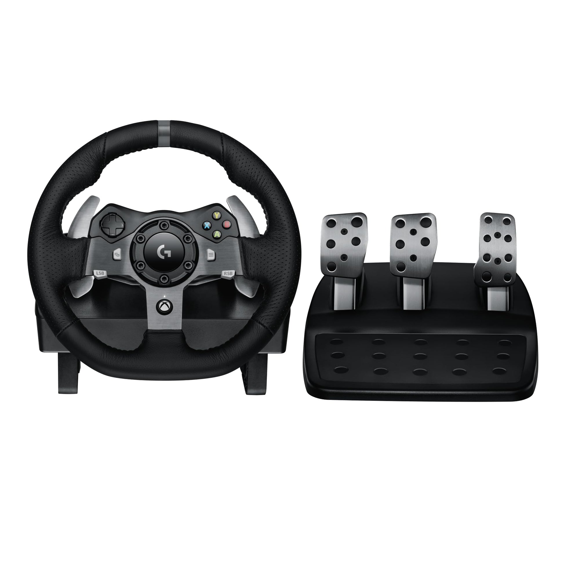 Logitech G920 Driving Force Racing Wheel and Floor Pedals  Real Force Feedback  Stainless Steel Paddle Shifters  Leather Steering Wheel Cover for Xbox Series X|S  Xbox One  PC  Mac - Black