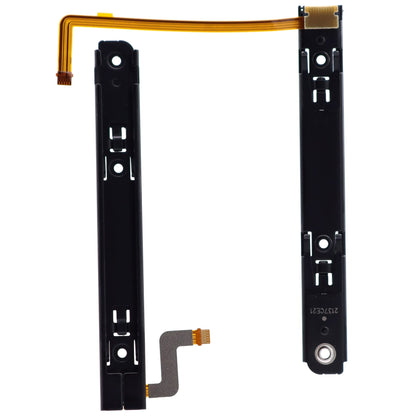 Deal4GO Joy-Con Metal Slider Rails Replacement for Nintendo Switch OLED - Left & Right Rail Set, Black, Model HEG-JCR-01