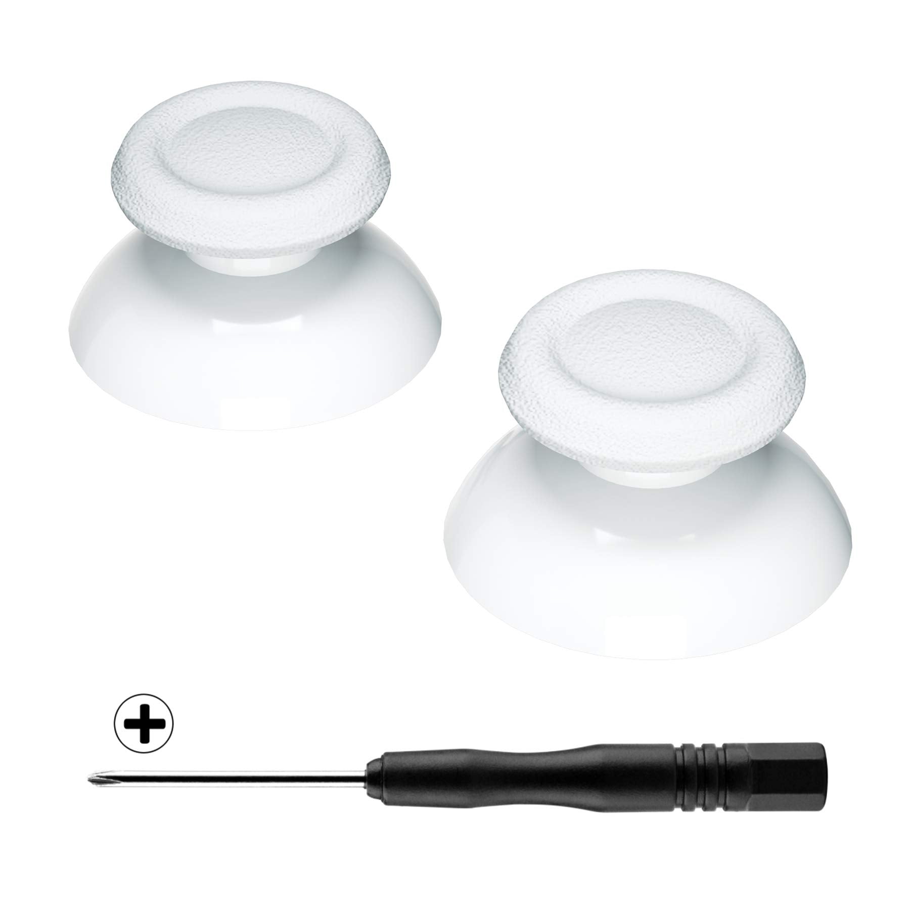eXtremeRate White Replacement 3D Joystick Thumbsticks for PS5 Controller  Analog Thumb Sticks with Screwdriver for PS4 Slim Pro Controller