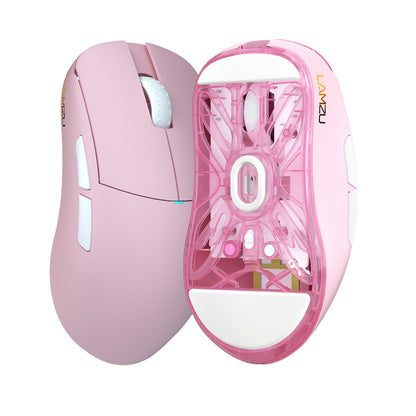 Lamzu Atlantis Mini Champion Edition Wireless Gaming Mouse - Ultra Lightweight 51g, 30000 DPI, Light Pink, Optical Switch, Symmetrical Design