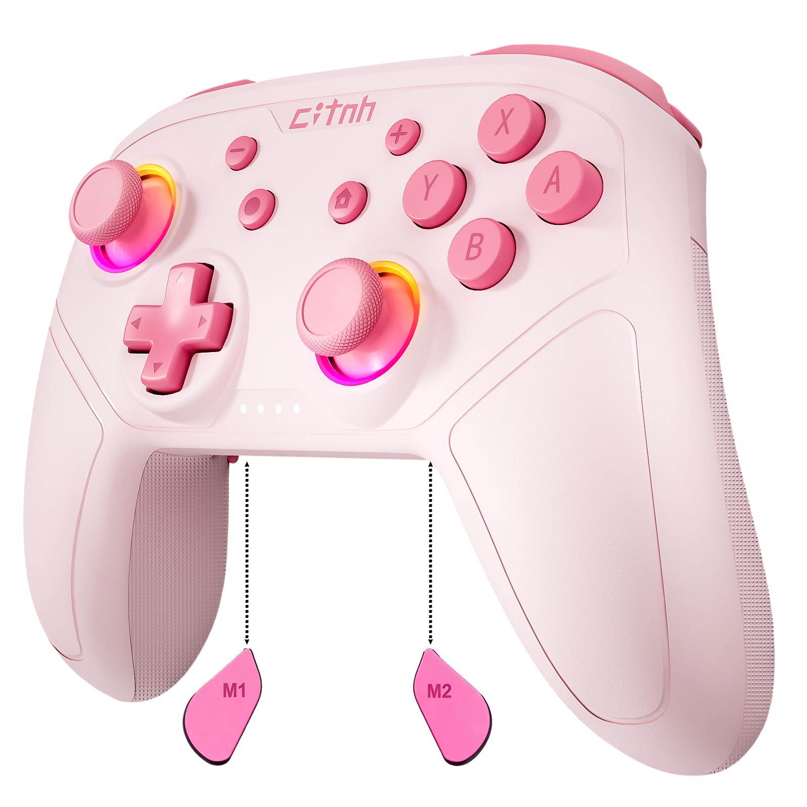linhugame Wireless Controller For Switch,Compatible with switch 2/switch/lite/OLED/steam/PC, Hall Effect joysticks,6-Axis Gyro,T