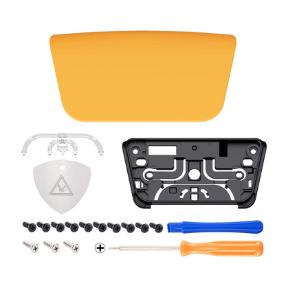 eXtremeRate Replacement Touchpad Cover for PS5 Controller, Caution Yellow, Model JPF4008, Soft Touch Repair Part
