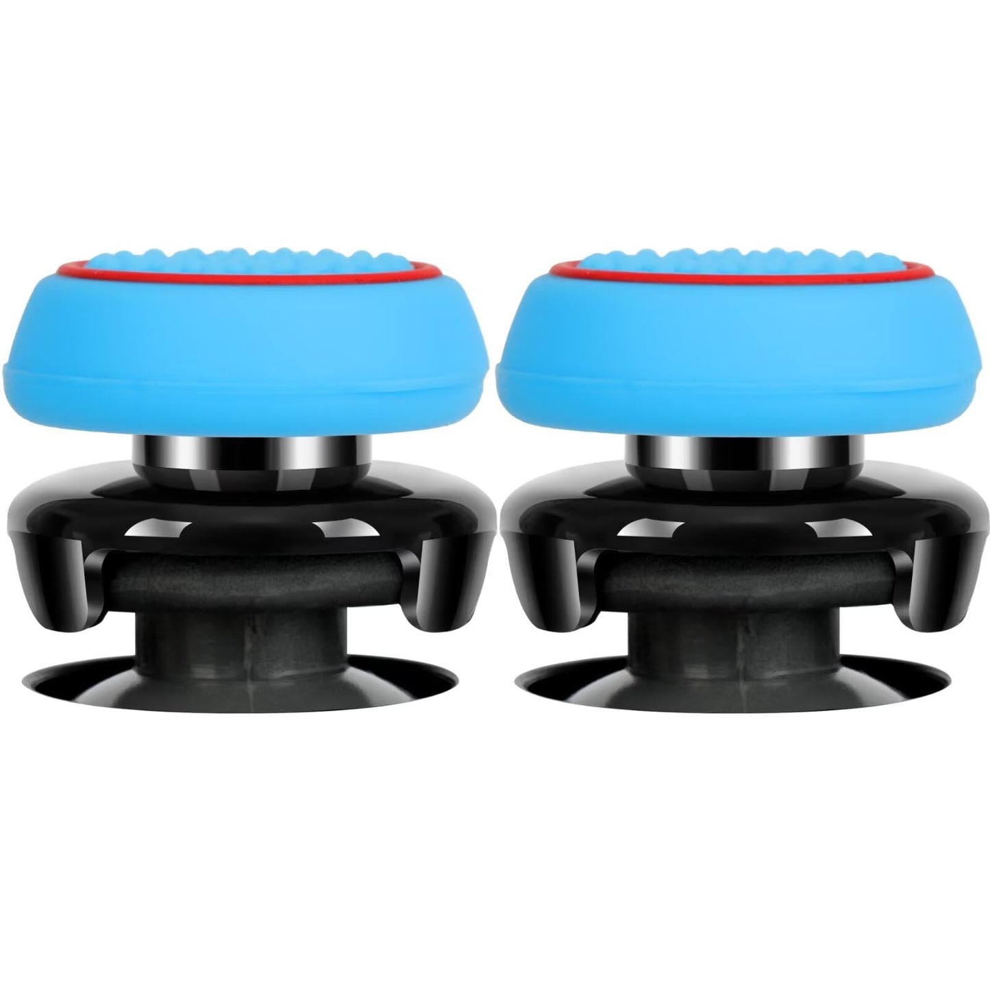 Gepicest PS5 & PS4 Controller Grips - 9.9mm High Rise Joystick Grips & 16 Thumb Caps, Mixed Colors, Size 2T-B2