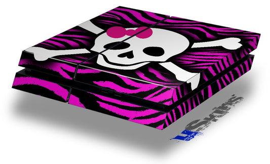 Pink Zebra Skull - Decal Style Skin fits original PS4 Gaming Console