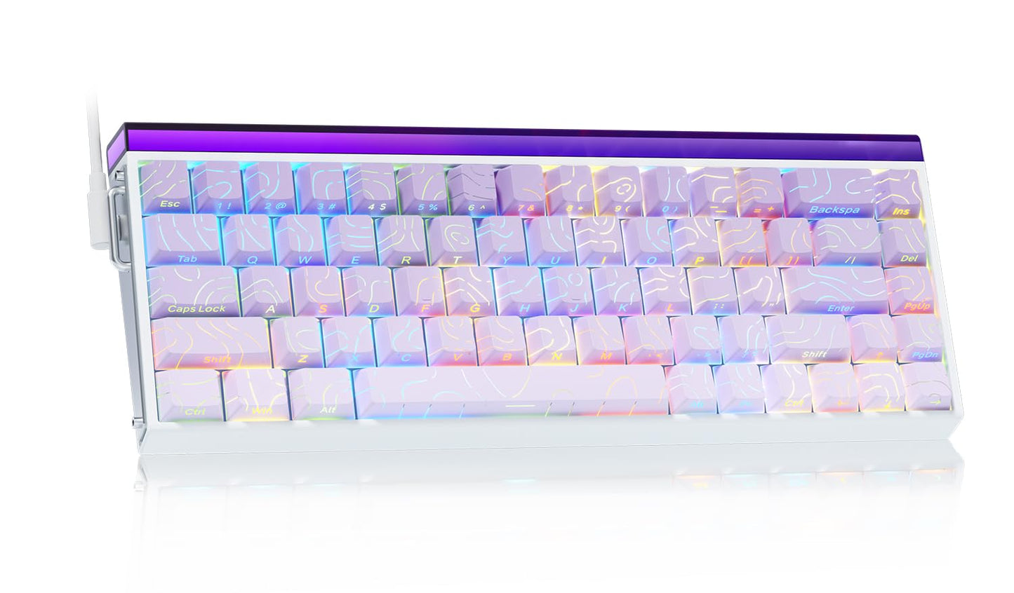 x AULA HERO 68 HE 60% Gaming Keyboard Wired  Hall Effect Mechanical Keyboard Mini with Adjustable Actuation  Rapid Trigger Mode  8K Hz Polling Rate 0.125ms Latency Side Printed PBT Keycaps RGB Backlit
