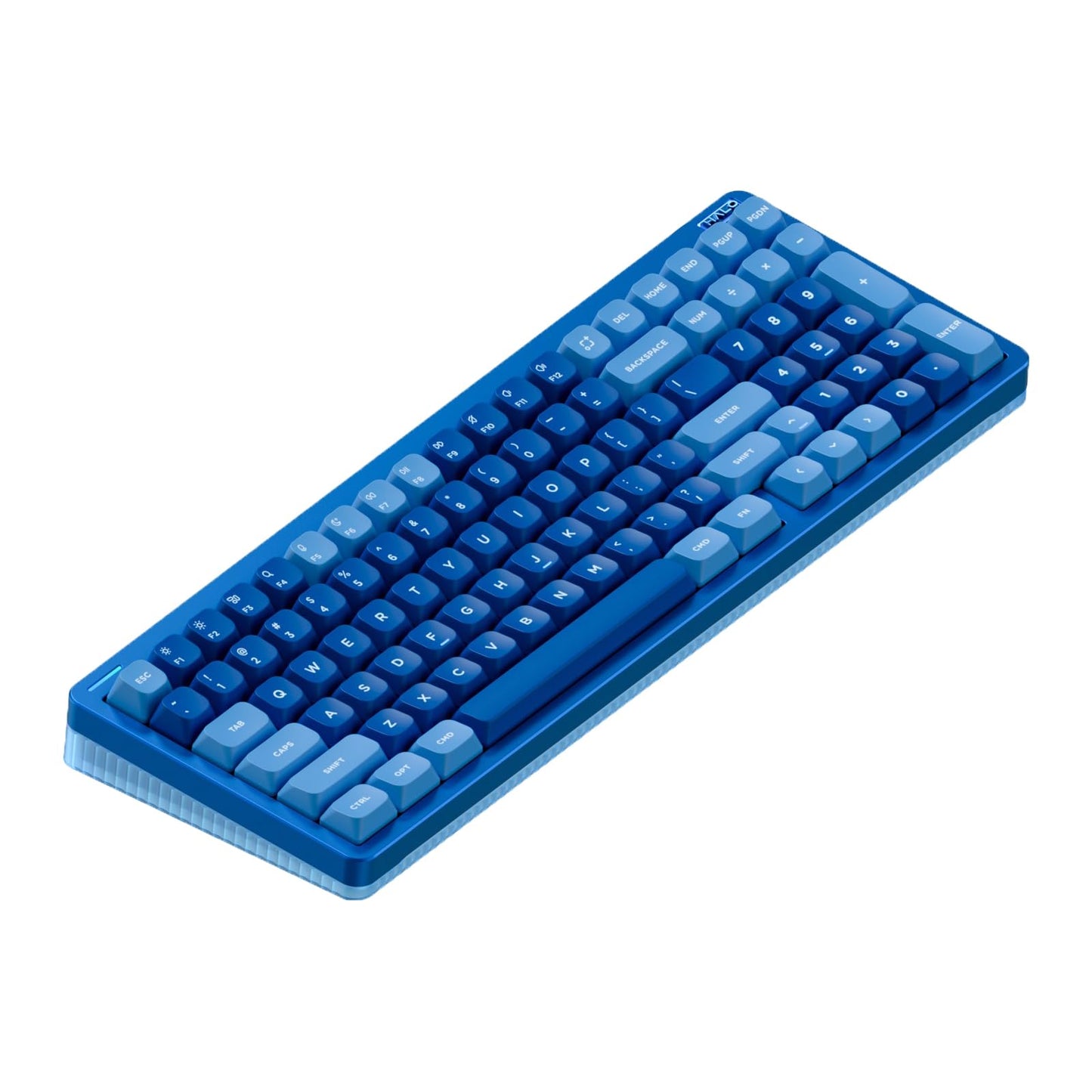nuphy Halo96 V2 Wireless Keyboard - 96% Hot Swappable, RGB Backlit, Mint Switches, Blue, Gasket Structure, QMK/VIA, Bluetooth/USB-C