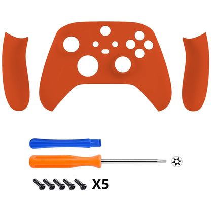 eXtremeRate Xbox Series X/S Controller Side Rails Grips - Orange Soft Touch Plastic Cover, Model ZX3P304