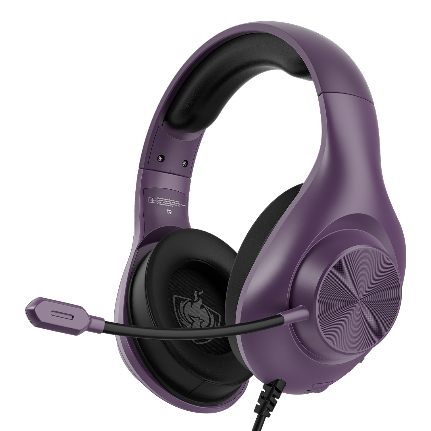 YOTMS Gaming Headset H-7, Wired 7.1 Surround Sound, Noise Cancelling Mic, Purple, Compatible with PS5/PS4/PC/Xbox Series X/S/Switch