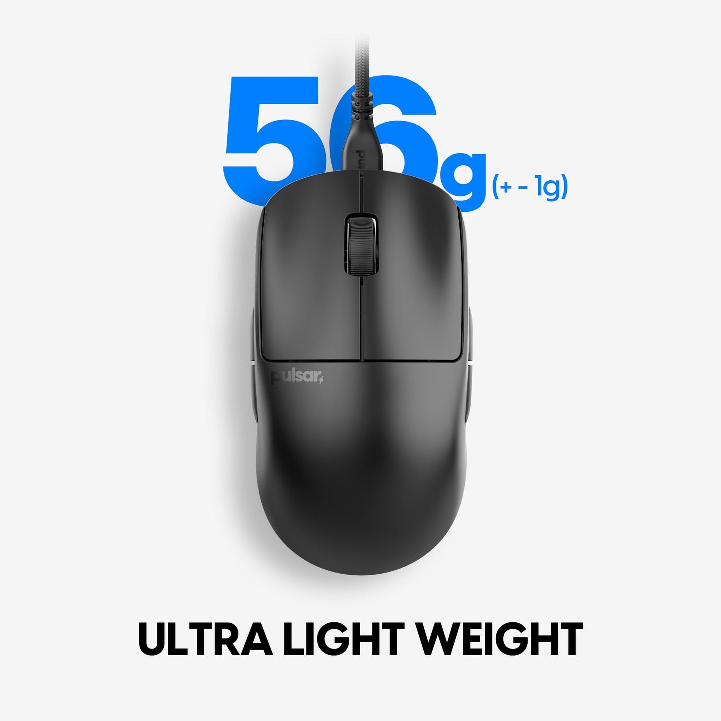 Pulsar Gaming Gears X2A Wired Gaming Mouse - Ultra Lightweight, 26000 DPI, Optical Switch, Medium, Black