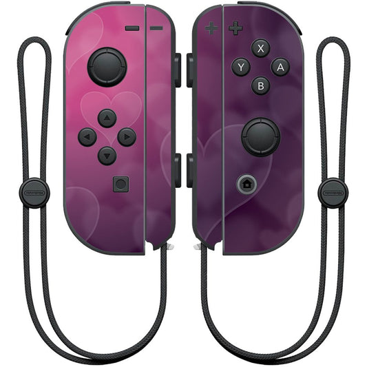 MightySkins Skin Compatible with Nintendo Joy-Con Controller wrap Cover Sticker Skins Purple Hearts