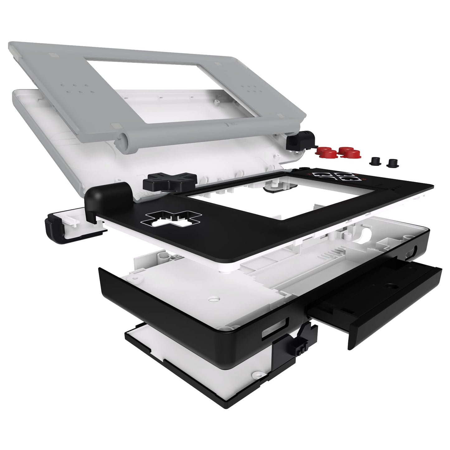 eXtremeRate NES Style Replacement Housing Shell for Nintendo DS Lite - Custom Case Cover with Buttons, Model DSLY004