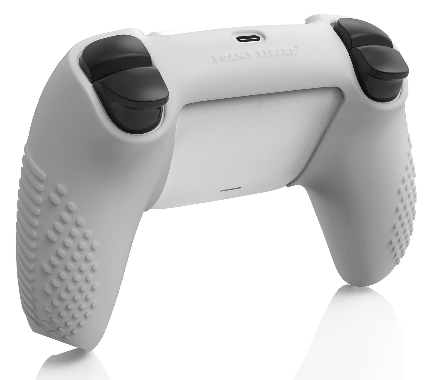 Foamy Lizard PS5 Controller Grip Cover | Anti-Slip Silicone Gel Skin with 8 Thumb Grip Caps | PS5 White, Model FL-PS5-DS-SKINSET-WHITE