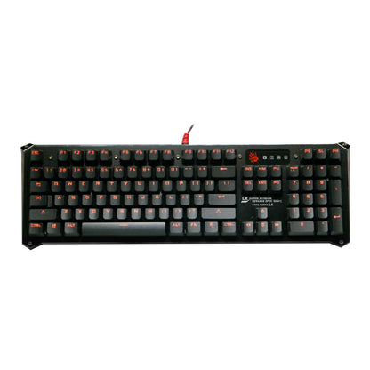 Bloody Light Strike LK Optical Gaming Keyboard - Orange LED, LK Blue Switch, Full Size, Black (Model B840)