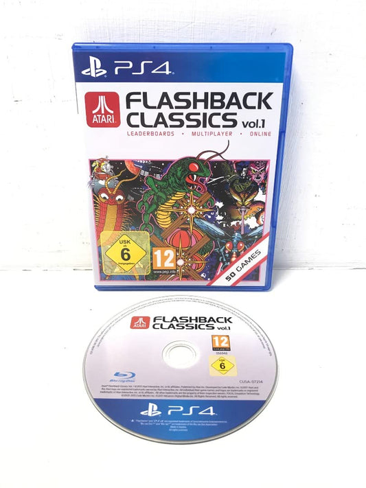 PQube Atari Flashback Classics Collection Vol.1 (PS4) - Retro Gaming, Classic Games, Blue, Model 218917