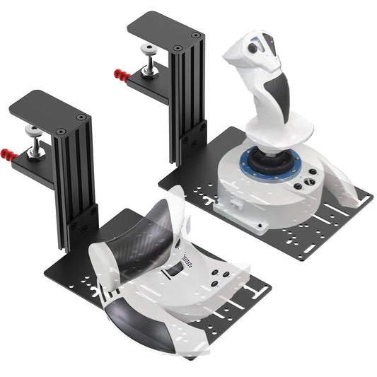 JUYEER Desk Mount for Thrustmaster Hotas Controllers - 2 Pack, Black, Model f41764c8-f296-466f-88ca-fe8d28dd5ba4