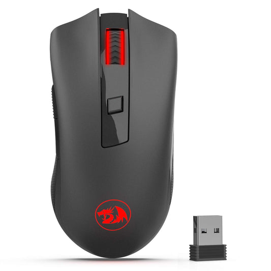 Redragon M652 Wireless Gaming Mouse - 2.4G, 5 DPI Levels, 6 Buttons, Black, Portable for Desktop & Laptop