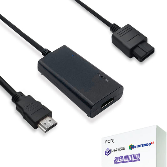 HDMI Cable for Nintendo Gamecube  Nintendo 64 N64  Super Nintendo SNES (3-in-1)  GameCube/SNES/N64 to HDMI Adapter with S-Video Signal Output (playter Video Quality)  HD Converter with 4:3/16:9 Switch