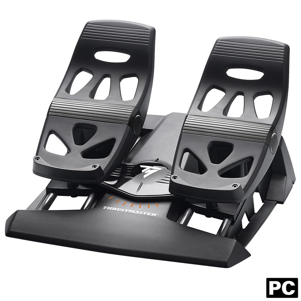 ThrustMaster TFRP Flight Rudder Pedals for PC/PS4 - Black, Model 2960764