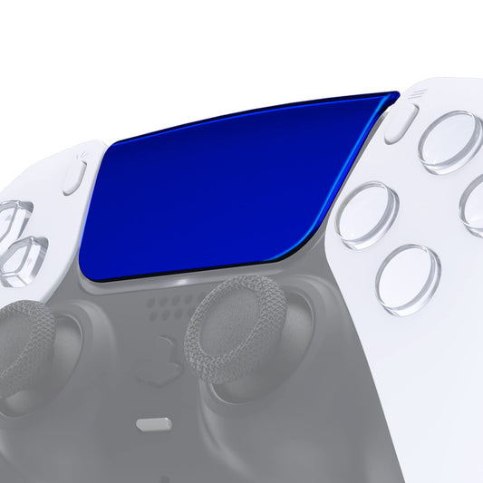 eXtremeRate Replacement Touchpad Cover Compatible with ps5 Controller BDM-010 020 030 040 050 060 Models  Custom Glossy Chrome Blue Touch Pad Repair Part Compatible with ps5