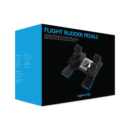 Logitech G Pro Flight Rudder Pedals - Black, Model 945-000068, Precision Control for Flight Simulation