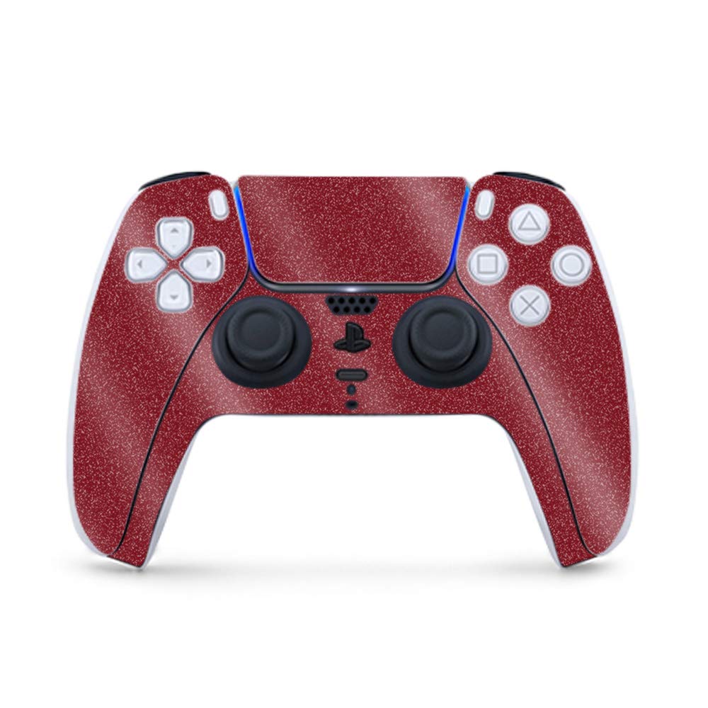 MightySkins Glossy Glitter Gaming Skin for PS5 / PlayStation 5 Controller - Solid Burgundy | Durable High-Gloss Glitter Finish | Easy to Apply and Change Style | Made in The USA