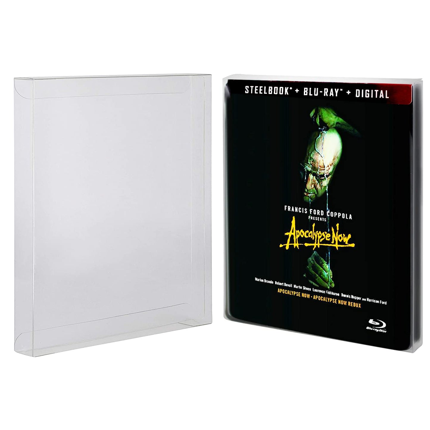Viturio Protector Cases for BLU-RAY, Steelbooks, PS3, PS4, Xbox ONE - Clear, 10 Pack