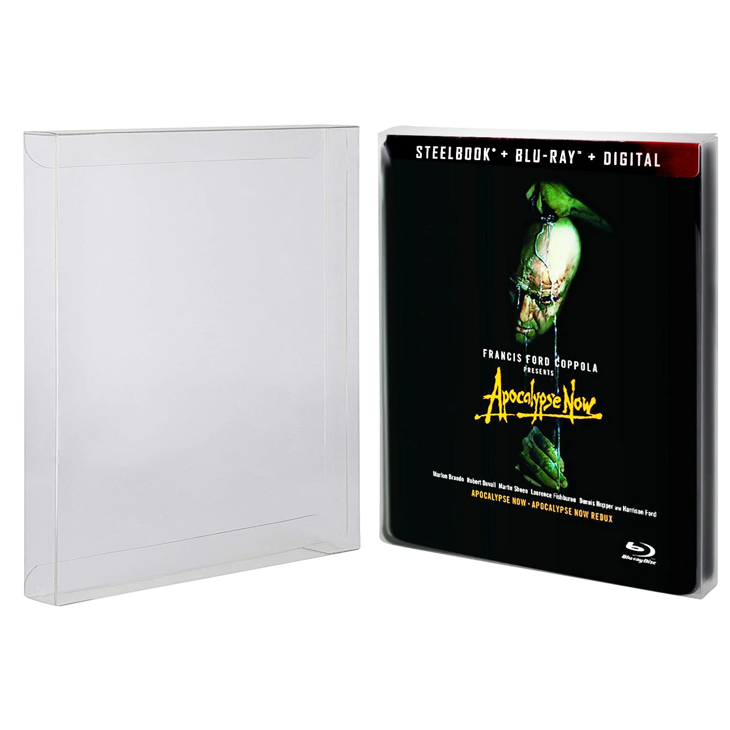 Viturio Protector Cases for BLU-RAY, Steelbooks, PS3, PS4, Xbox ONE - Clear, 10 Pack