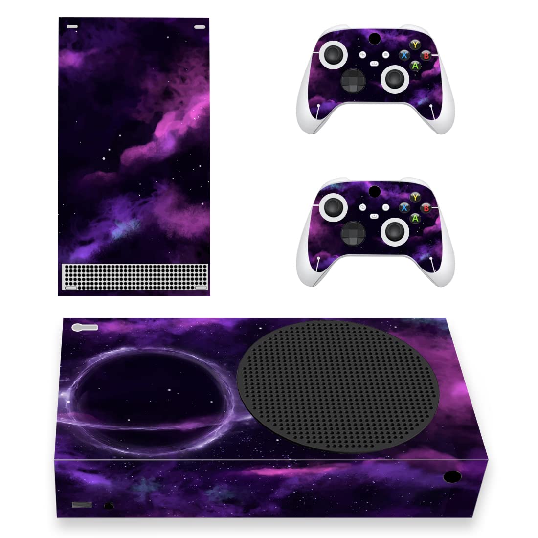 PlayVital Purple Deep Space Custom Vinyl Skins for Xbox Core Wireless Controller  Wrap Decal Cover Stickers for Xbox Series S Console Controller