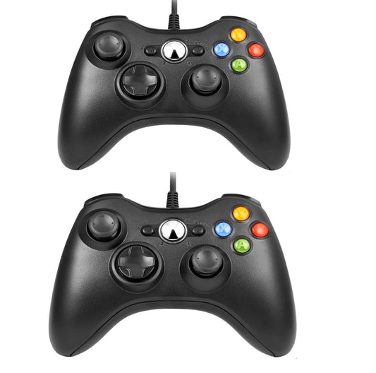 Lyyes Wired Controller for Xbox 360  Compatible with Xbox 360 Slim and PC Windows  2 Pack
