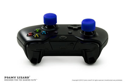 Foamy Lizard AceShot Thumb Grips - 8pc Sweat-Free Silicone for Xbox One & Steamdeck - Blue, Model FL-TALLTHMB-XBOXONE-BLUE