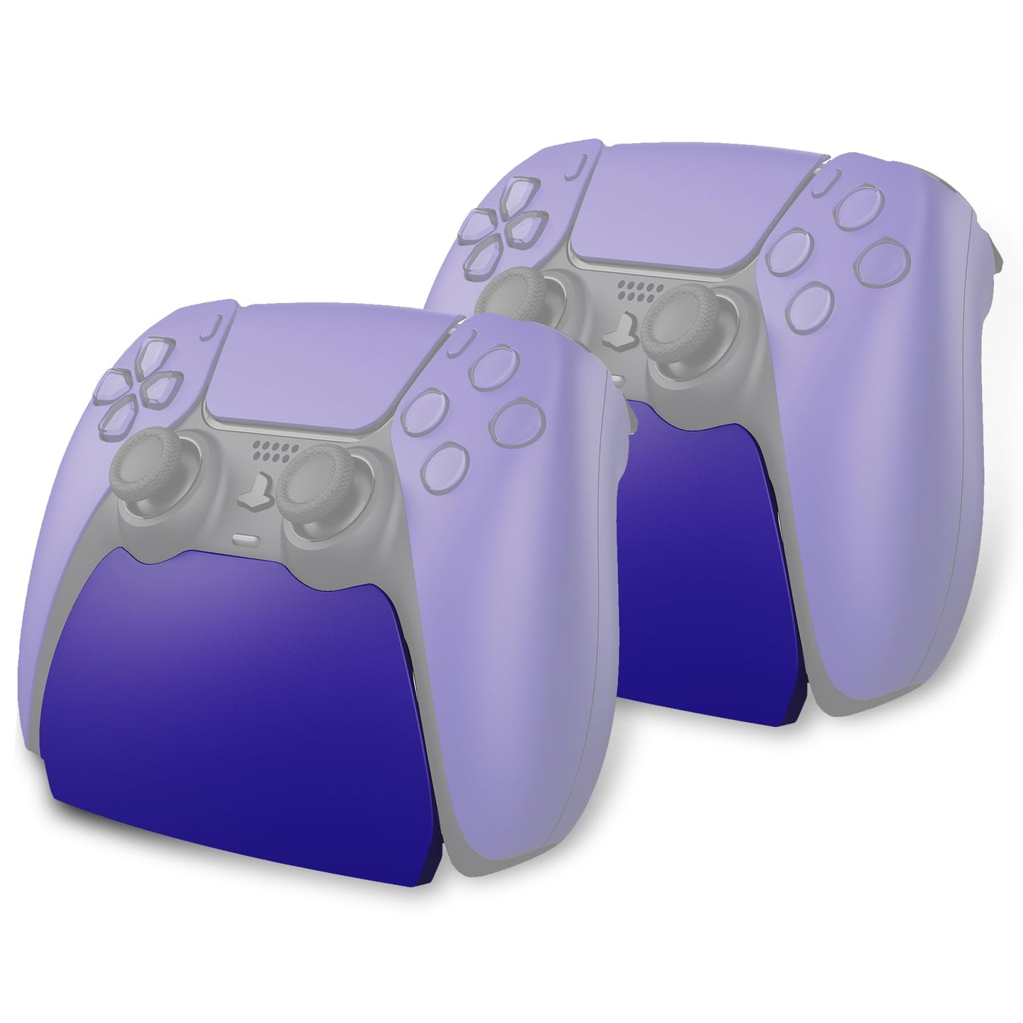 PlayVital 2 Pack Controller Display Stand for ps5  Gamepad Stand Desk Holder for ps5 Controller Accessories with Rubber Pads  Galactic Purple