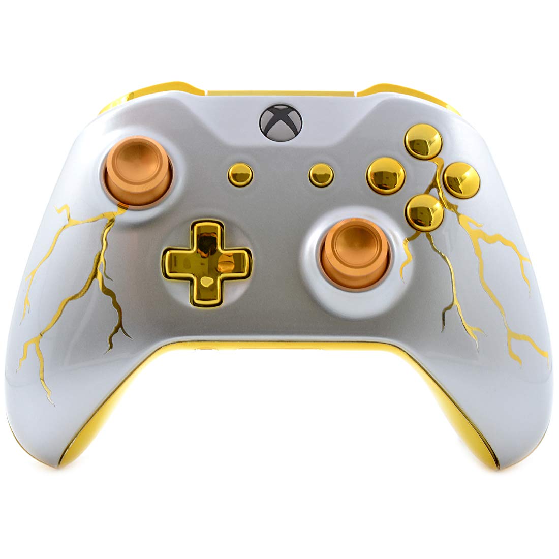 Gold Thunder UN-customized Custom Controller compatible with Xbox One S/X Unique Design (with 3.5 jack)
