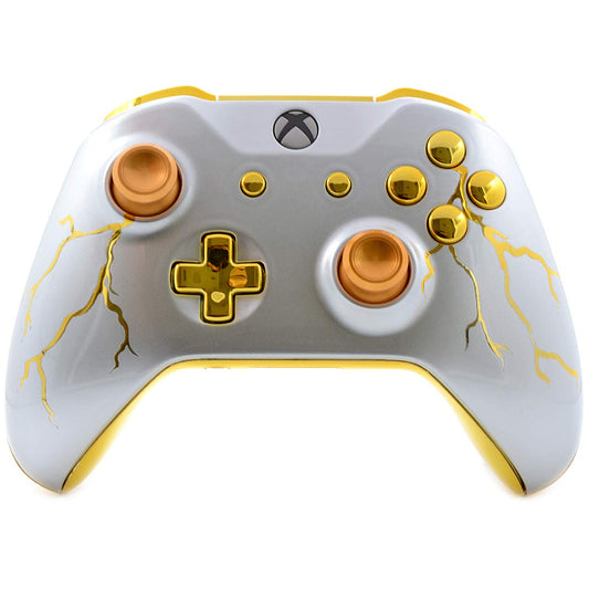 Gold Thunder UN-customized Custom Controller compatible with Xbox One S/X Unique Design (with 3.5 jack)