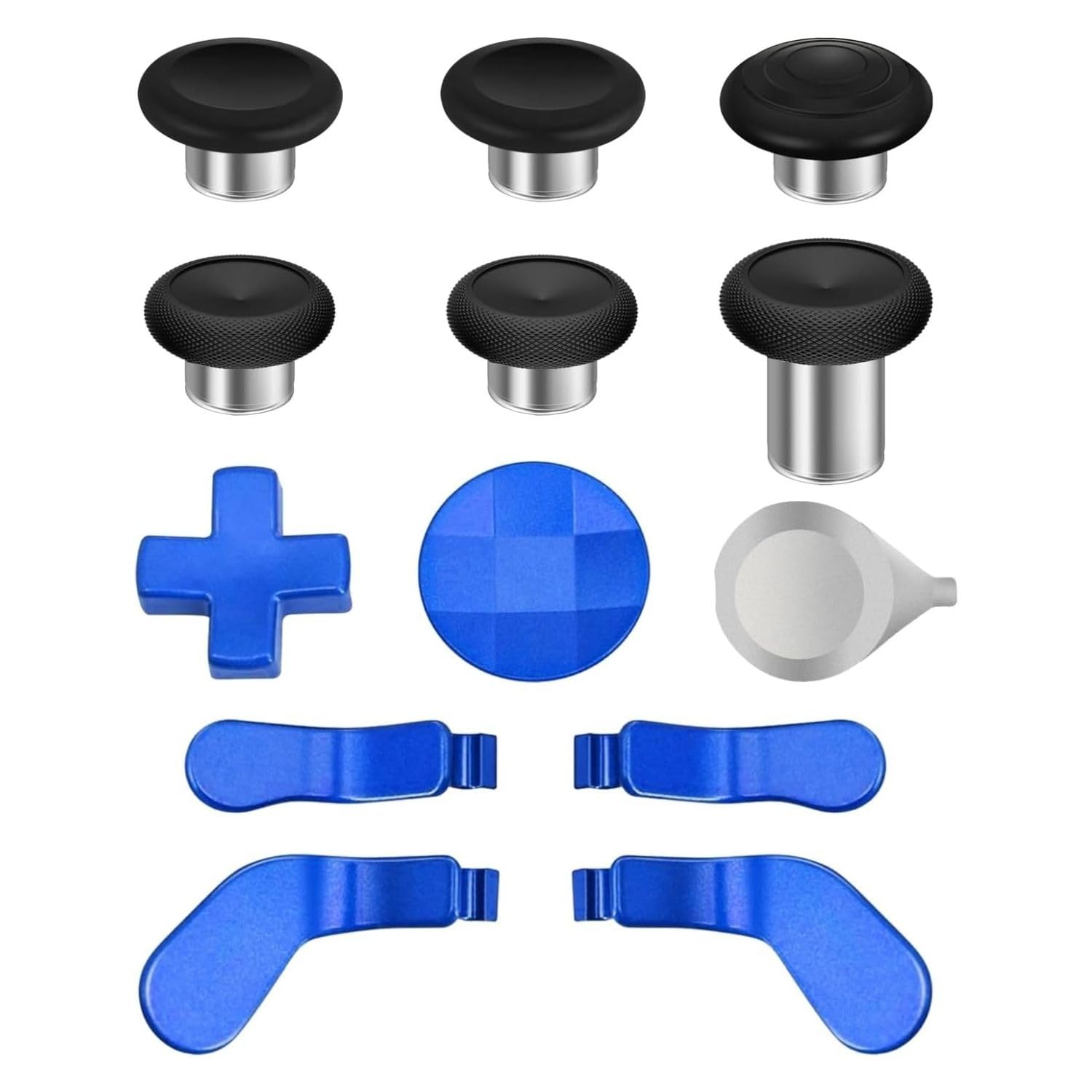 TNP 13 in 1 Accessories for Xbox Elite Controller Series 2 - Component Pack Kit Metal Thumbsticks  Paddles  D-Pads  Tool  Magnetic Replacement Parts for Xbox One Elite Controller Series 2 Core  Blue