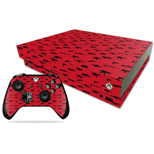 MightySkins Skin Compatible with Microsoft Xbox One X - Guns | Protective  Durable  and Unique Vinyl Decal wrap Cover | Easy to Apply  Remove  and Change Styles | Made in The USA
