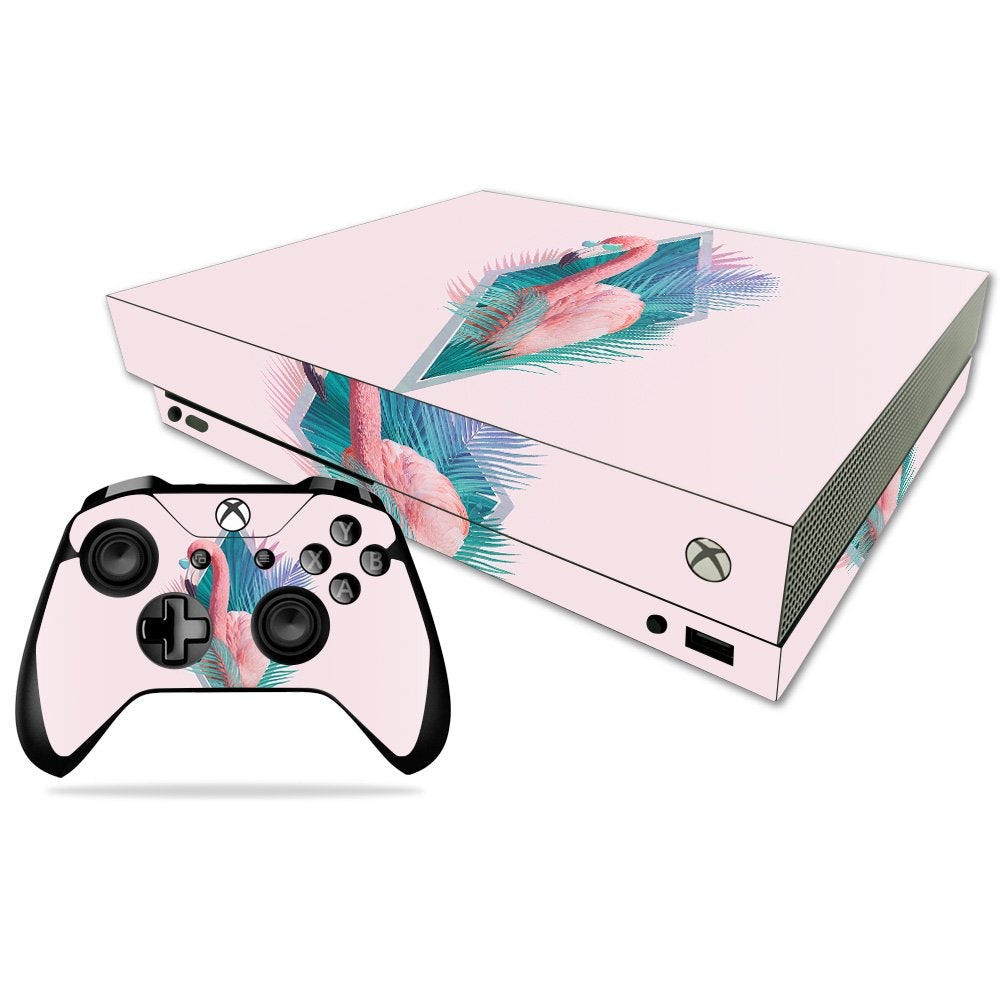 MIGHTY SKINS Xbox One X Skin - Flamingo Vice Vinyl Decal Wrap, Durable & Easy to Apply, Model MIXBONXCMB-Flamingo Vice