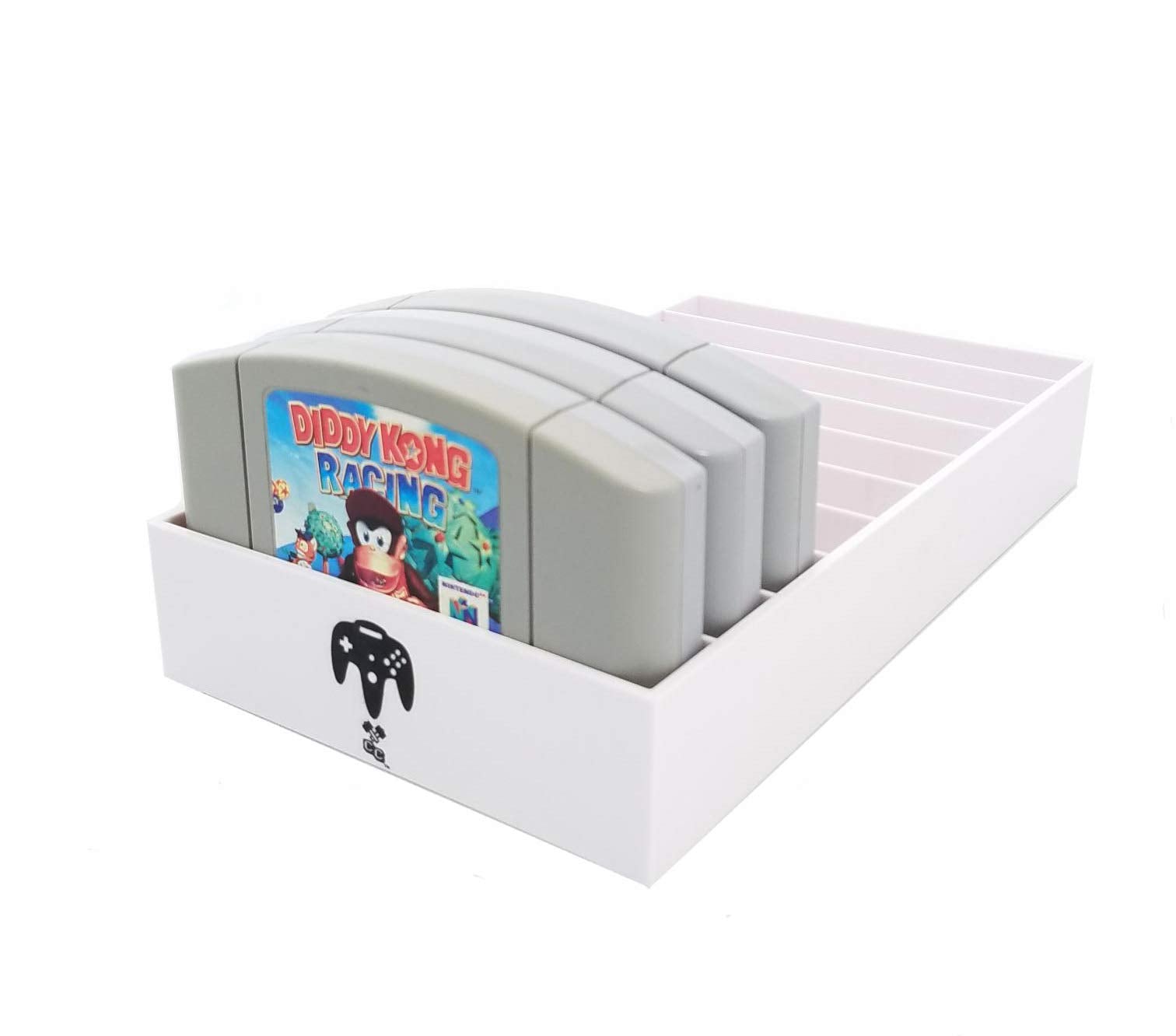 Collector Craft Game Organizer for N64 - White Dust Cover & Cartridge Holder