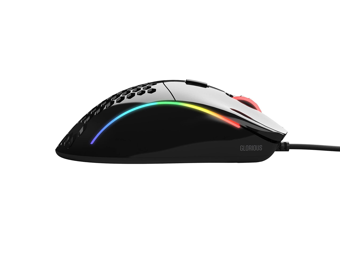 Glorious Gaming Model D- Wired Gaming Mouse - 61g, RGB, Ergonomic, Pixart 3360, Glossy Black