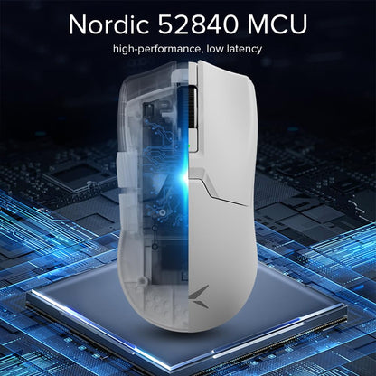 DeLUX M800 Ultra Wireless Gaming Mouse - 26000 DPI, 1000Hz, 55g Lightweight, Tri-Mode, White, 600mAh Battery