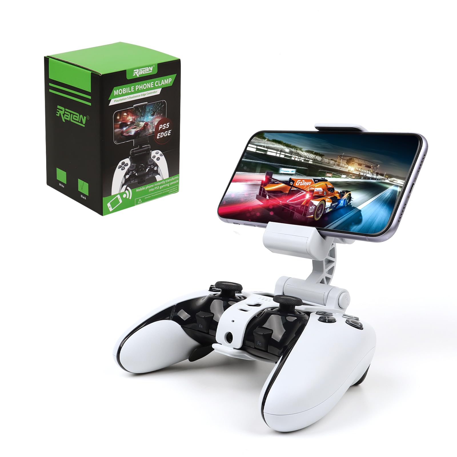 RALAN Phone Mount Holder for PS5 Dualsense Edge Controller Accessories  Adjustable Mobile Gaming Clip