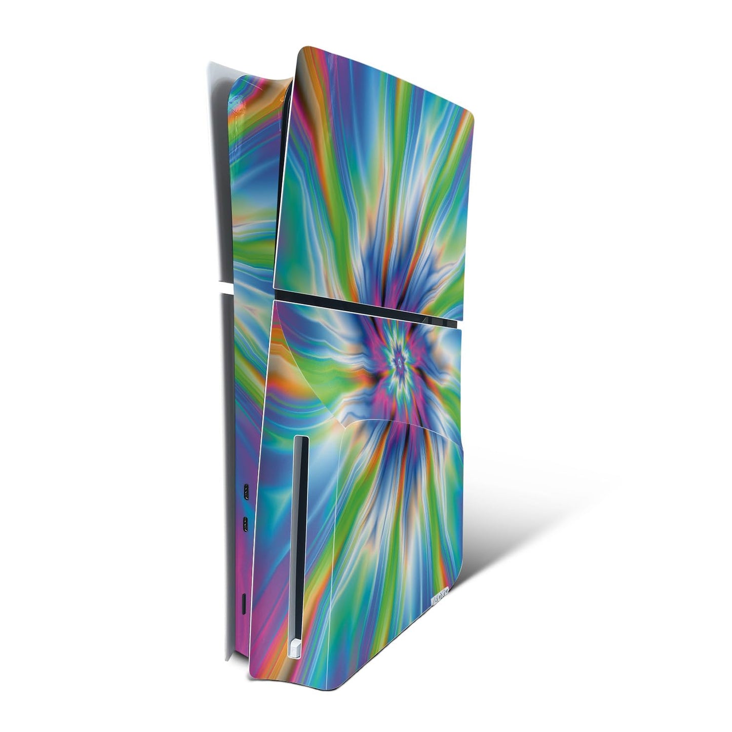 MightySkins Skin Compatible with Playstation 5 Slim Disk Edition Console Only - Prismatic Vortex | Protective  Durable  and Unique Vinyl Decal wrap Cover | Easy to Apply | Made in The USA