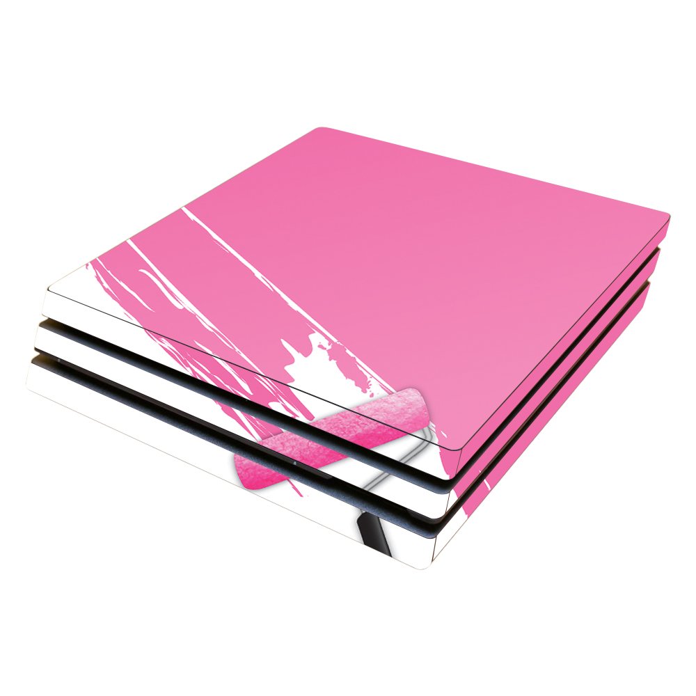 MightySkins Skin Compatible with Sony Playstation 4 Pro PS4 wrap Cover Sticker Skins Pink Paint Roller