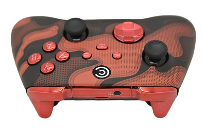 Custom Controllerzz Wireless Controller for PC & Xbox - Red Camo with Red Chrome Inserts