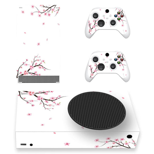 PlayVital Falling Cherry Blossom Custom Vinyl Skins for Xbox Core Wireless Controller  Wrap Decal Cover Stickers for Xbox Series S Console Controller