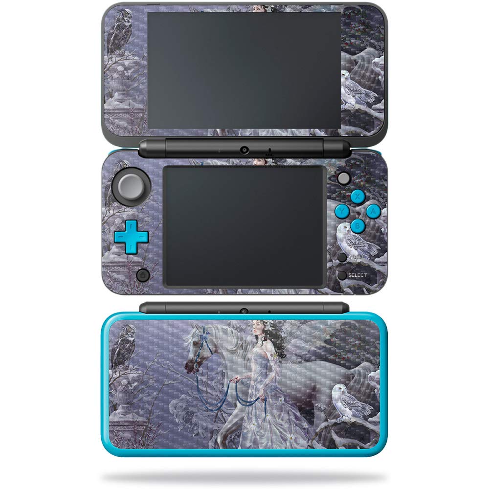 MightySkins Carbon Fiber Skin for Nintendo New 2DS XL - Hipster | Protective  Durable Textured Carbon Fiber Finish | Easy to Apply  Remove  and Change Styles | Made in The USA  Winter Wings