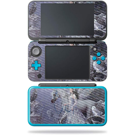 MightySkins Carbon Fiber Skin for Nintendo New 2DS XL - Hipster | Protective  Durable Textured Carbon Fiber Finish | Easy to Apply  Remove  and Change Styles | Made in The USA  Winter Wings