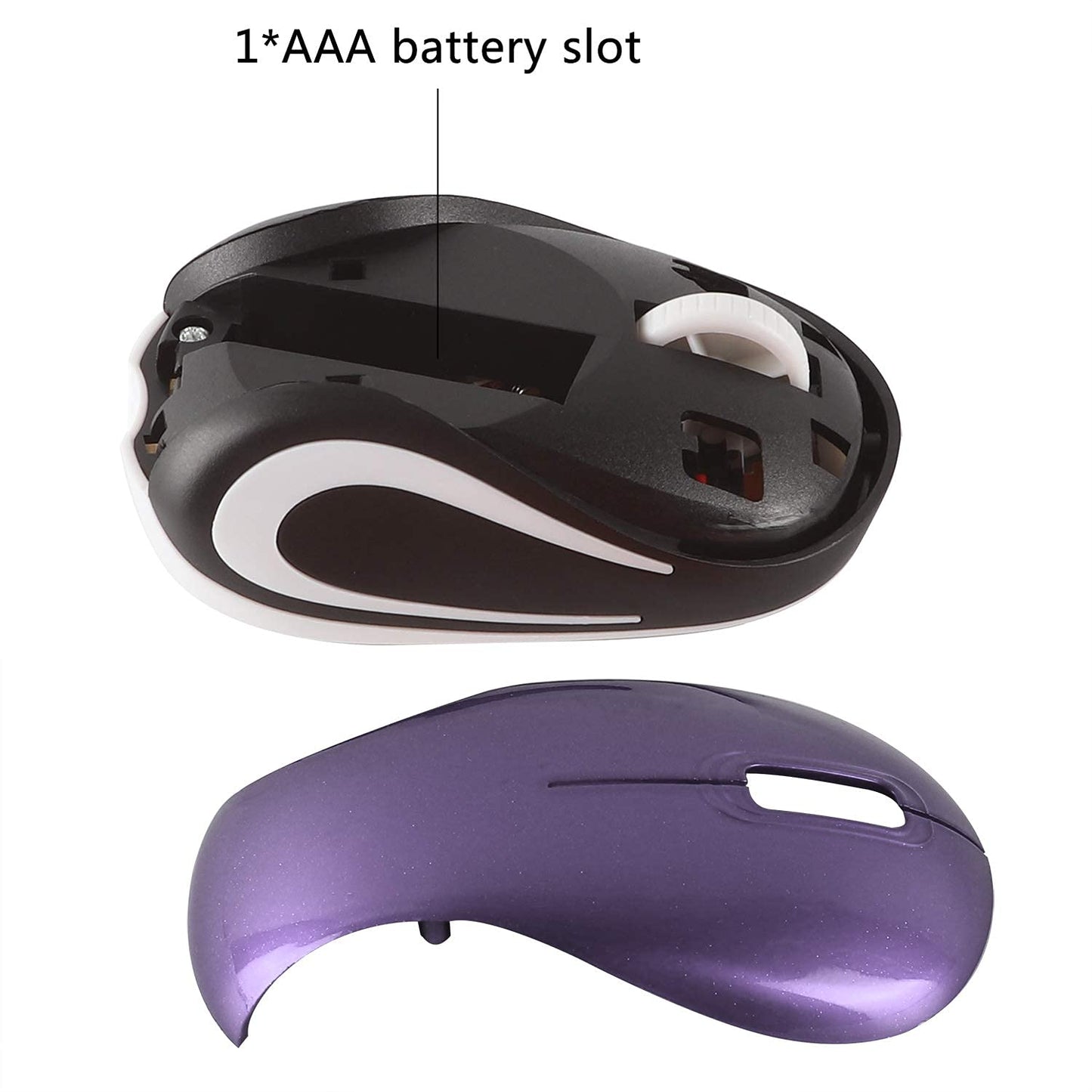 elec Space Mini Wireless Mouse for Kids, Portable Cordless Travel Mouse, Purple, Ideal for Ages 3-7, USB Receiver for PC/Laptop